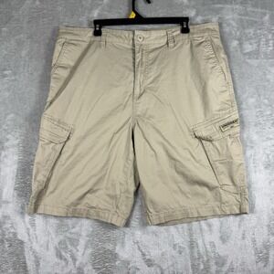 Union Bay Men's Size 40 Cargo Shorts Tan Pockets Cotton/Spandex
